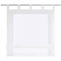 Joyswahl Raffrollo Sophia, mit Schlaufen, Voile Uni Wohnzimmer Gardine weiß 120 cm x 140 cm