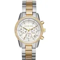 MICHAEL KORS Chronograph BRYANT MK6474, Quarzuhr, Armbanduhr, Damenuhr, Stoppfunktion, Edelstahlarmband silberfarben