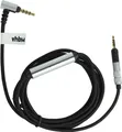 vhbw Audio AUX Kabel kompatibel mit Sennheiser HD560S, HD558, HD569, HD559, HD579 Kopfhörer - Audiokabel 3,5 mm Klinkenstecker, 150 cm Schwarz Silber