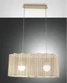 Fabas Luce Pendelleuchte Glicine E27 2000x300mm Gold