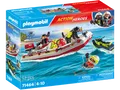 PLAYMOBIL 71464 Feuerwehrboot mit Aqua Scooter Spielset, Mehrfarbig