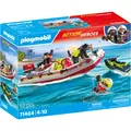 PLAYMOBIL 71464 City Action Feuerwehrboot mit Aqua Scooter