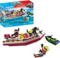 PLAYMOBIL Action Heroes 71464 Feuerwehrboot mit Aqua Scooter, Spielzeug, Kinder