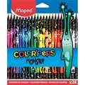 24 Maped Dreikant Buntstift COLOR'PEPS MONSTER Kartonetui Holzbuntstifte