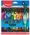 3154148626244 Kredki Colorpeps Monster trójkątne 24 kol MAPED Maped