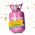 Helium Gasflasche für 30 Luftballons - Helium Balloon Gas für bis zu 30 Folienballon – BalloonGaz L Folat 25202 ballongas für Geburtstag, Hochzeit, Party inkl. Informationsblatt