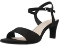 Tamaris Damen Sandale Sandalette Stoff weiche Haptik 1-28028-42, Größe:39 EU, Farbe:Schwarz