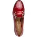 MARCO TOZZI Damen Slipper Loafer elegant mit glänzendem Finish 2-24250-45, Größe:39 EU, Farbe:Rot - Rot - 39