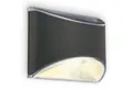 Briloner Leuchten LED Wandleuchte LED Wand-Solarleuchte, anthrazit, 4xLED, Abschaltautomatik, Ein-/Ausschalter, Nachtlichtfunktion, Tageslichtsensor, LED fest integriert, Solarleuchte, Akkulamoe, Dämmerungssensor, warmweiß