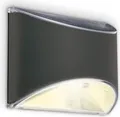LED solar wall light, anthracite, 4xLED