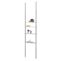 CARO-Möbel Teleskop Badregal DUNJA Standregal Allzweckregal höhenverstellbar 250-280 cm 3 Ablagen 1 Korb verchromt
