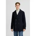 Casual Friday Wollmantel CFVilmer Eleganter Kurzer Wollmantel blau M