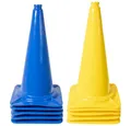Dönges Outdoor-Spielzeug Leitkegel-Set, 5 gelbe + 5 blaue, 480 mm hoch, PE