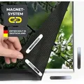 EASYmaxx Insect Protect Insekten- & Pollenschutzgitter mit Magnetbefestigung für Fenster bis zu 130 x 150 cm - Schwarz
