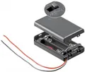 Batteriehalter für 3x Microzellen AAA 150mm Anschlusskabel Gehäuse und Schalter
