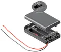 goobay Batteriehalter 3 x MicroAAageschlossenes Gehäuse mit Schalter