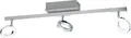 EGLO LED Deckenspots CARDILLIO 1 Deckenlampe, Chrom, 3 flammig, schwenkbare Lampenköpfe, LED fest integriert, Warmweiß, Spot, warmweißes Licht, Wohnzimmer, Esszimmer, Küche, Flur, 69x8,5cm