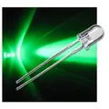 world-trading-net 10 LEDs 5mm wasserklar blinkend grün SET, Leuchtdiode, bedrahtet, Diode leuchtend, als Bauteil