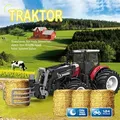 Ferngesteuerter Auto RC Traktor Spielzeug ab 3 Jahre, Bauernhof, Spielzeug Kinder Traktor Spielzeug mit Sound und Licht - Rot