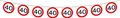 NET TOYS 40. Geburtstag Wimpelkette Verkehrsschilder Wimpelgirlande Geburtstagsgirlande Partybanner Partydeko Partykette Deko Geburtstagsdeko Banner Raumdeko