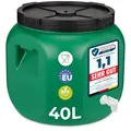 Garronda Weithalsfass 40 Liter Futtertonne mit Deckel ohne Dichtung - BPA-freier HDPE Futterbehälter für Wasser Lagerung Tierfutter Sauerkraut und Gurken GD-0142