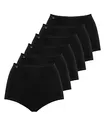 sloggi Damen Slips 24/7 Cotton Maxi Slip 8301QG64 6er Pack, Farbe:Schwarz, Wäschegröße:46, Artikel:-0004/04 black