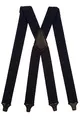 Olata Heavy Duty Hosenträger X-Form mit überkreuzten Trägern/Flughafenfreundliche Herren Hosenträger mit Plastik-Clips – 4cm. Dunkelblau