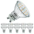 EACLL GU10 LED Warmweiss 4.9W Ersetzt 70W Halogen Leuchtmittel, 10er-Pack. 515 Lumen 2700K Birnen, AC 230V Flimmerfrei Strahler, Abstrahlwinkel 120° Spot, Nicht Dimmbar Ø50xH53mm Reflektorlampen