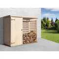 Brennholzlager 663 mit Geräteraum B x T x H 254 x 96 x 193 - Braun