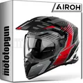AIROH DUAL-HELM FÜR MOTORRAD BANDIT BAS55 SPICY GLANZROT XXL
