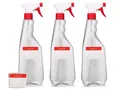 OCTOPUS Zerstäuberflasche 3 x 750ml Sprühflasche aus PET, G28, Sprühpistole rot/weiß (3 St)