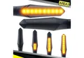 Area1 Blinker Motorrad LED Blinker e-geprüft schwarz, Lauflicht-Effekt, M8 Set (2), Lauflicht