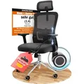 CLOUVOU BrightSeat Bürostuhl Ergonomisch Schreibtischstuhl Höhenverstellbar, 2D-Armlehne, 2D-Kopfstütze, bis 150kg Belastung [Nr.1 in Klein & Le... - Schwarz