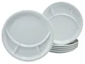 CreaTable Fondueteller Essteller Universal, (4 St), Teller Set, 4 Personen, Porzellan, spülmaschinenfest, Made in Europe