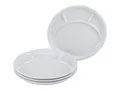 Creatable, 22922, Serie Fondue und Grill-Teller UNIVERSAL, 4-teiliges Geschirrset, Fondueteller aus Porzellan, spülmaschinen- und mikrowellengeeignet, Made in Europe
