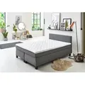 Sun Garden BX 1480 Philly Boxspringbett Holzwerkstoff/Stoff mit Federkernmatratze - Braun
