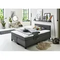 Sun Garden BX 1480 Philly Boxspringbett Holzwerkstoff/Stoff mit Federkernmatratze - Grau