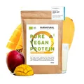 FAIRNATURAL Bio Veganes Proteinpulver Mango [600G] - 5K Protein Pulver Laktosefrei & Vegan - Protein Powder - Pflanzliches Proteinpulver Regional aus DE - Proteinshake Vegan - Eiweißpulver