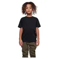 Build Your Brand Kinder T Shirt Basic – Rundhals Kurzarm Tee aus Baumwolle mit klassischer Passform für Alltag Schule Sommer und Freizeit Outfits,Schwarz,158-164