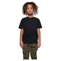 Kinder T-Shirt Schwarz Baumwolle Kurzarm Rundhals Modell-Nr. Klassische Passform