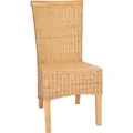 MiaMöbel Esszimmerstuhl Rattan 47x98x57 cm Modern Massivholz Rattan Mahagoni Rattan natur - Naturbelassen