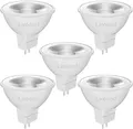 Linkind GU5.3 MR16 LED 5W Lampe 12V, 50 Watt ersetzt, 2700K Warmweiß 36° Abstrahlwinkel LED Spot MR16, 520Lm AC/DC 12Volt Leuchtmittel, Nicht dimmbar, 5 Stück