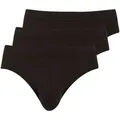 Jockey Slip Cotton + (3er Pack) ohne Eingriff, keine Seitennähte schwarz XL