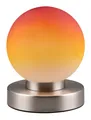 Reality Leuchten Preston Tischlampe Metall nickel Glas gelb orange Touchfunktion