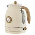 Elektrischer Wasserkessel 1,7 L Mit Thermometer Klausberg Kb-9006 Retro - Creme/Braun