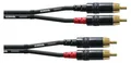 Hochwertiges Cinchkabel 1,5 Meter mit REAN Cinch/RCA Stecker vergoldet, Black