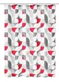 Kleine Wolke Duschvorhang Textil TESS Rubin 180 x 200 cm