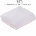 Vossen Calypso Feeling weiß Set: 3x Handtuch 3x Gästetuch