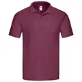 Fruit of the Loom Original Polo 63-505-0 Herren Baumwoll Poloshirt, Farbe:Burgund, Größe:L