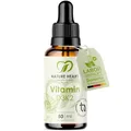 Nature Heart Vitamin D3 K2 Tropfen hochdosiert – 1.000 I.E. D3 pro Tropfen mit K2 MK7 in MCT-Öl aus Kokos – für Knochen, Zähne, Muskeln & Immunsystem – ohne unerwünschte Zusatzstoffe